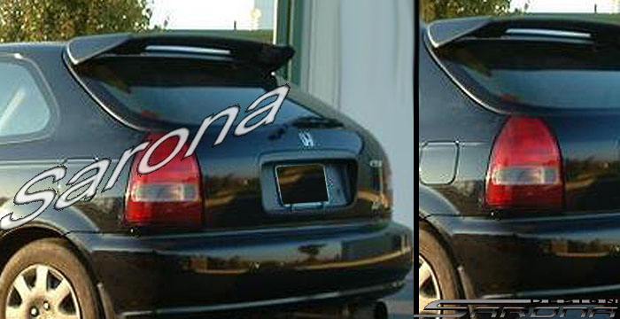 Custom Honda Civic Roof Wing  Hatchback (1996 - 2000) - $214.00 (Manufacturer Sarona, Part #HD-002-RW)